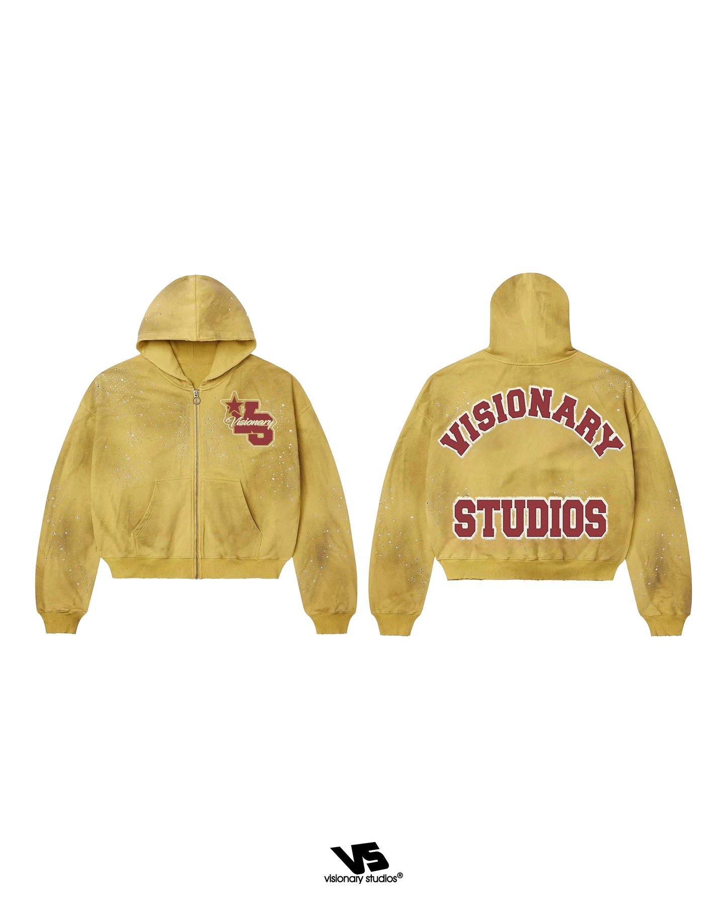 Visionary Studios Zip Up Hoodie Yellow
