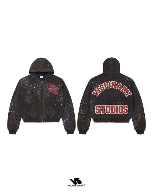 Visionary Studios Zip Up Hoodie Black